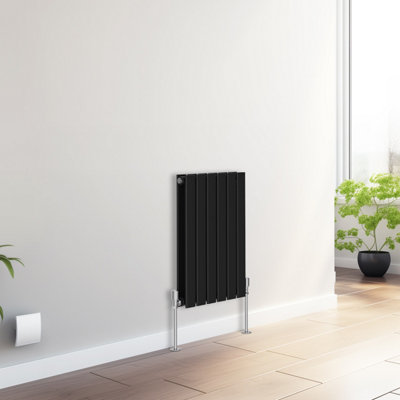 Right Radiators 600x408 mm Horizontal Double Flat Panel Designer Radiator Black