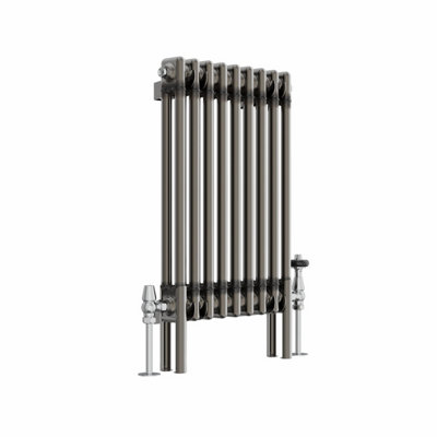 Right Radiators 600x425 mm Horizontal Traditional 2 Column Cast Iron Style Radiator Raw Metal