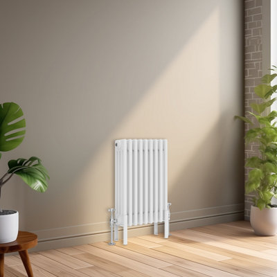 Right Radiators 600x425 mm Horizontal Traditional 4 Column Cast Iron Style Radiator White