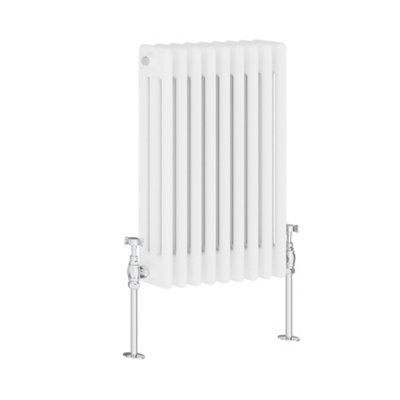 Right Radiators 600x427 mm Horizontal Traditional 3 Column Cast Iron Style Radiator White
