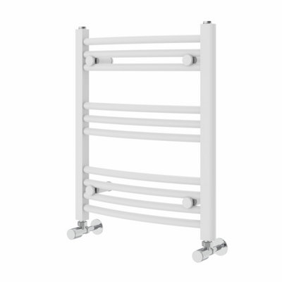 Right Radiators 600x500 mm Curved Heated Towel Rail Radiator Bathroom Ladder Warmer White