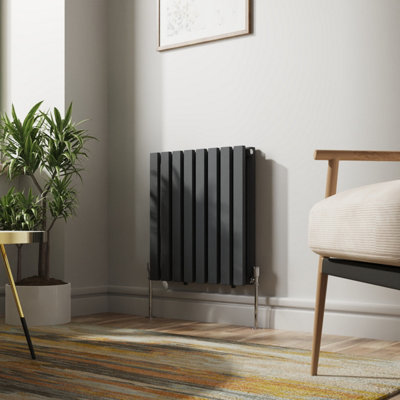 Right Radiators 600x550 mm Horizontal Double D Shape Flat Panel Designer Radiator Anthracite