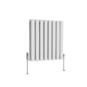 Right Radiators 600x550 mm Horizontal Double D Shape Flat Panel Designer Radiator White