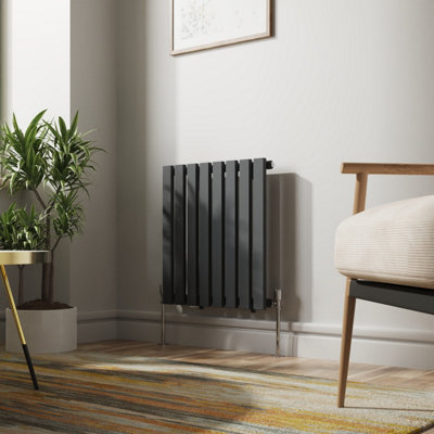 Right Radiators 600x550 mm Horizontal Single D Shape Flat Panel Designer Radiator Anthracite