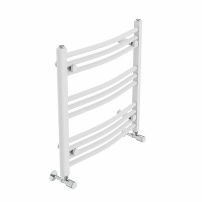 Right Radiators 600x600 mm Curved Heated Towel Rail Radiator Bathroom Ladder Warmer White