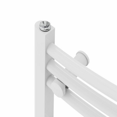 Right Radiators 600x600 mm Curved Heated Towel Rail Radiator Bathroom Ladder Warmer White