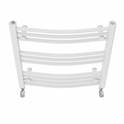 Right Radiators 600x600 mm Curved Heated Towel Rail Radiator Bathroom Ladder Warmer White
