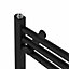 Right Radiators 600x600 mm Straight Heated Towel Rail Radiator Bathroom Ladder Warmer Black