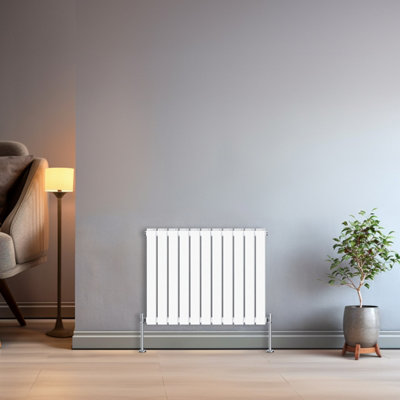 Right Radiators 600x748 mm Horizontal Double Flat Panel Designer Radiator White