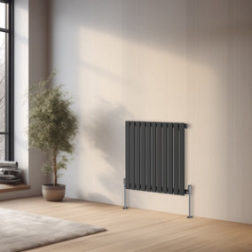 Right Radiators 600x748 mm Horizontal Single Flat Panel Designer Radiator Central Heating Rads Anthracite