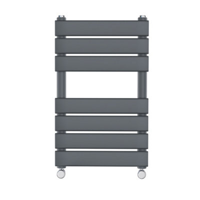 Right Radiators 650x400 mm Flat Panel Heated Towel Rail Radiator Bathroom Ladder Warmer Anthracite