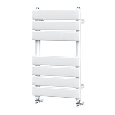 Right Radiators 650x400 mm Flat Panel Heated Towel Rail Radiator Bathroom Ladder Warmer White