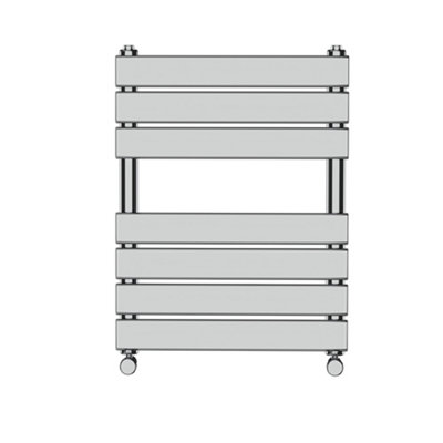 Right Radiators 650x500 mm Flat Panel Heated Towel Rail Radiator Bathroom Ladder Warmer Chrome