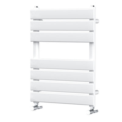 Right Radiators 650x500 mm Flat Panel Heated Towel Rail Radiator Bathroom Ladder Warmer White