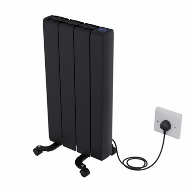 Right Radiators 700W Electric Ceramic Portable Radiator Wall Mounted Smart WIFI Control Heater Black