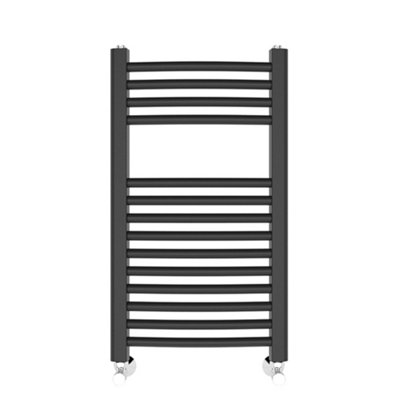 Right Radiators 700x400 mm Bathroom Curved Heated Towel Rail Radiator Warmer Ladder Anthracite