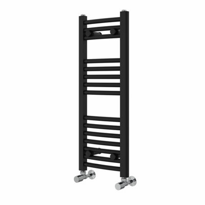 Right Radiators 800x300 mm Curved Heated Towel Rail Radiator Bathroom Ladder Warmer Black