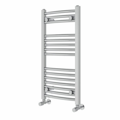 Right Radiators 800x400 mm Curved Heated Towel Rail Radiator Bathroom Ladder Warmer Chrome