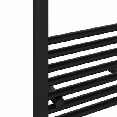 Right Radiators 800x400 mm Straight Heated Towel Rail Radiator Bathroom Ladder Warmer Black