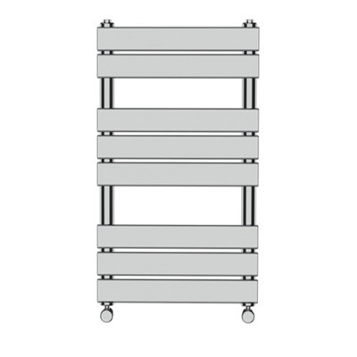 Right Radiators 800x450 mm Flat Panel Heated Towel Rail Radiator Bathroom Ladder Warmer Chrome