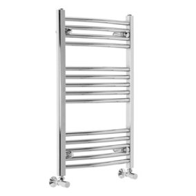 Right Radiators 800x500 mm Bathroom Curved Heated Towel Rail Radiator Warmer Ladder Chrome