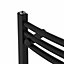 Right Radiators 800x500 mm Curved Heated Towel Rail Radiator Bathroom Ladder Warmer Black