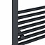 Right Radiators 800x500 mm Straight Heated Towel Rail Radiator Bathroom Ladder Warmer Anthracite