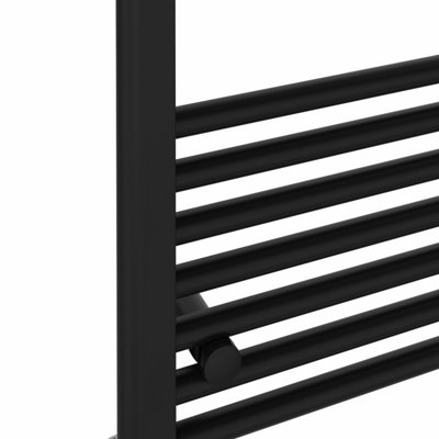 Right Radiators 800x500 mm Straight Heated Towel Rail Radiator Bathroom Ladder Warmer Black