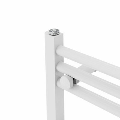 Right Radiators 800x500 mm Straight Heated Towel Rail Radiator Bathroom Ladder Warmer White