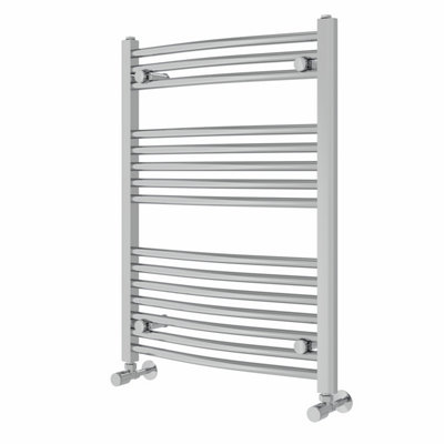 Right Radiators 800x600 mm Curved Heated Towel Rail Radiator Bathroom Ladder Warmer Chrome