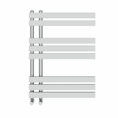 Right Radiators 800x600 mm Designer D Shape Heated Towel Rail Radiator Bathroom Ladder Warmer Chrome