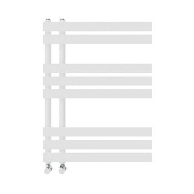 Right Radiators 800x600 mm Designer D Shape Heated Towel Rail Radiator Bathroom Ladder Warmer White