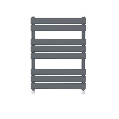 Right Radiators 800x600 mm Flat Panel Heated Towel Rail Radiator Bathroom Ladder Warmer Anthracite