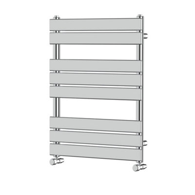 Right Radiators 800x600 mm Flat Panel Heated Towel Rail Radiator Bathroom Ladder Warmer Chrome