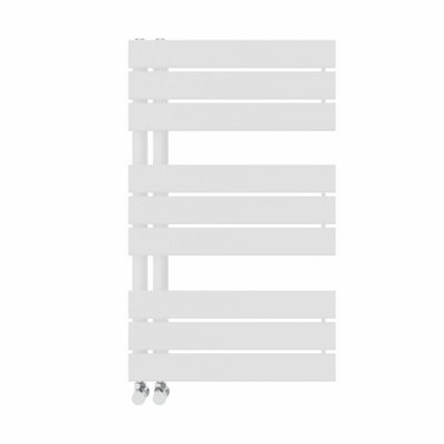 Right Radiators 824x500 mm Designer Flat Panel Heated Towel Rail Radiator Bathroom Ladder Warmer White