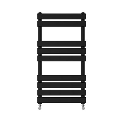 Right Radiators 950x500 mm Designer Flat Panel Heated Towel Rail Radiator Bathroom Warmer Heating Black