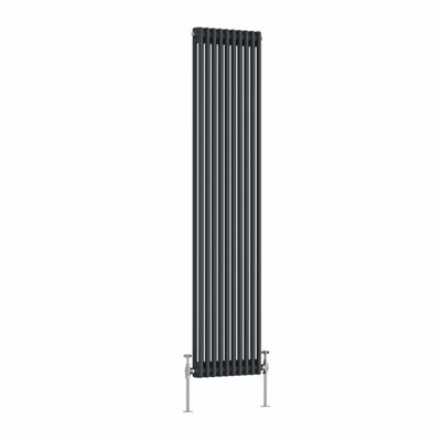 Right Radiators Anthracite Traditional 2 Column Radiator Vertical Cast ...