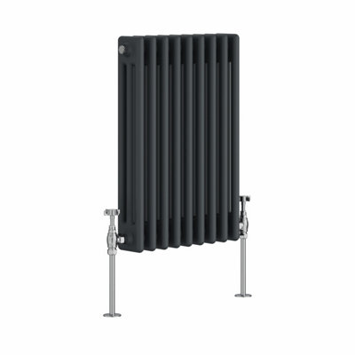 Right Radiators Anthracite Traditional 3 Column Radiator Horizontal ...