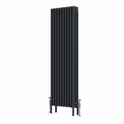 Right Radiators Anthracite Traditional 4 Column Radiator Vertical Cast ...