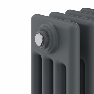 Right Radiators Anthracite Traditional 4 Column Radiator Vertical Cast ...
