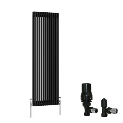 Right Radiators Black Traditional 2 Column Radiator Vertical Cast Iron ...