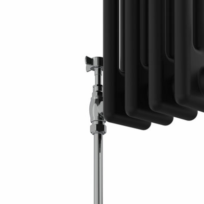 Right Radiators Black Traditional 3 Column Radiator Vertical Cast Iron ...