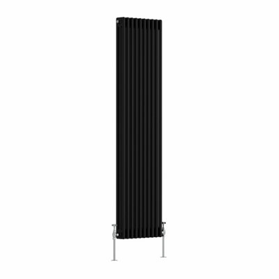 Right Radiators Black Traditional 3 Column Radiator Vertical Cast Iron ...