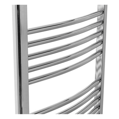 Right Radiators Electric Heated Towel Rail Radiator Curved Pre-filled ...