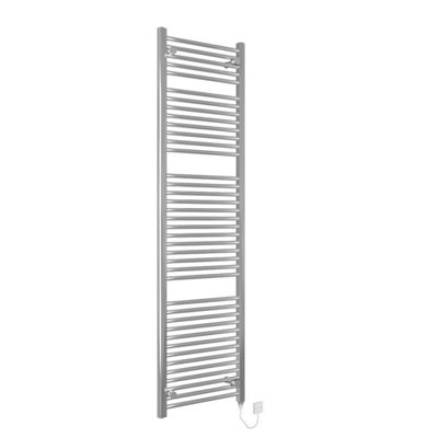 Right Radiators Electric Heated Towel Rail Radiator Straight Pre-filled Designer Ladder Warmer Chrome 1800x500 mm