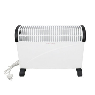 Right Radiators Free Standing Convector Heater 2000W Electric 3 Adjustable Heat Settings White