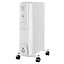 Right Radiators Oil Filled Radiator 9 Fin 2000W Electric Portable Heater 3 Settings Thermostat White