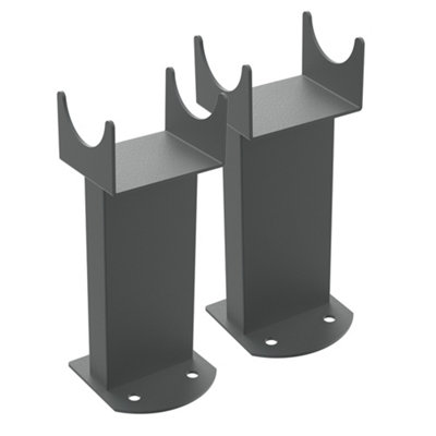 Right Radiators Pair of Anthracite Floor Mounting Feet for Flat Panel Designer Radiator