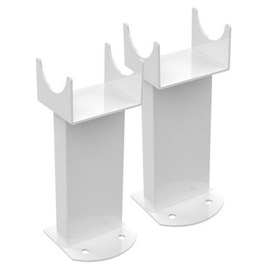 Right Radiators Pair of White Floor Mounting Feet for Flat Panel Designer Radiator