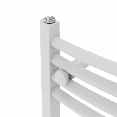 Right Radiators Prefilled Electric Curved Heated Towel Rail Bathroom Ladder Warmer Rads - White 1000x400 mm